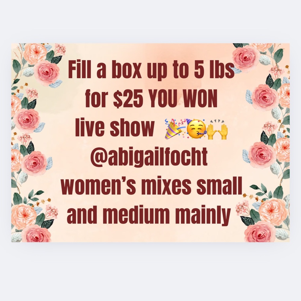 You won!!!!! $25 full box up to 5lbs ‼️‼️‼️🎊🎊